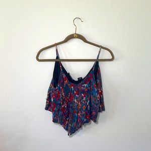 multi colored crop top